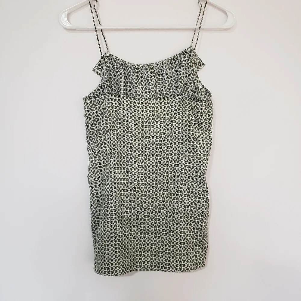 J. Crew Printed Ruffled Tank Top - Picture 3 of 6
